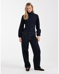 ASOS - Aansluitend Denim Jack Met Opstaande Boord - Lyst