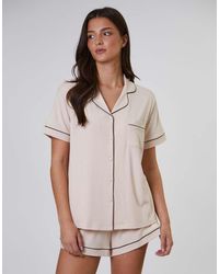Loungeable - Ladies Traditional Rib Short Pyjama Set - Lyst