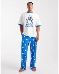 ASOS - Christmas Pyjama Set With Snowman Graphic - Lyst