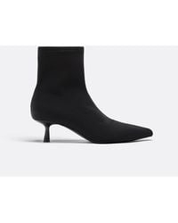 Stradivarius - Neoprene-Effect Kitten Heel Ankle Boots - Lyst