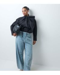 ASOS - Asos Design Curve Large Bow Tie Neck Shirt - Lyst