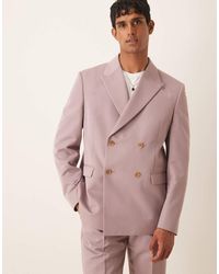 ASOS - Relaxed Double Breasted Suit Jacket - Lyst