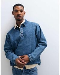 ASOS - Long Sleeved Oversized Denim Shirt - Lyst