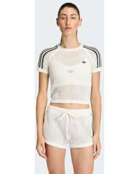 adidas Originals - Knitted Crochet Cali Tee - Lyst