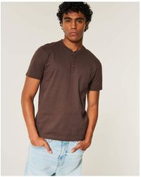Hollister - Heavyweight Classic Fit Short-Sleeve Henley - Lyst