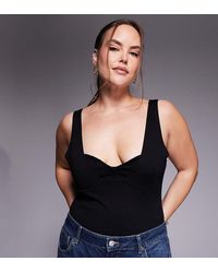 ASOS - Asos Design Curve Polyamide Scoop Neck Bodysuit - Lyst