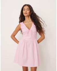 Glamorous - V-Neck Sleeveless Mini Dress - Lyst