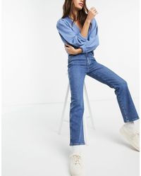 & Other Stories Crush Organic Cotton Kick Flare Jeans - Blue