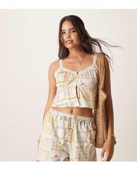 Aray - Strandtop Met Patchworkprint - Lyst