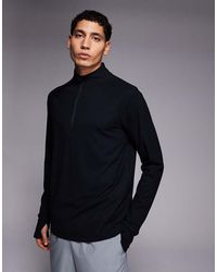 4505 - Engineered Performance Waffle Quarter Zip Long Sleeve Running Top - Lyst