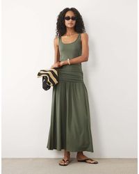 ASOS - Scoop Vest Maxi Dress With Drop Waist - Lyst