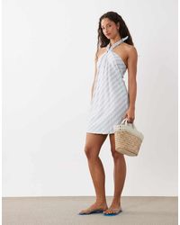 Cotton On - Linen Halterneck Dress - Lyst