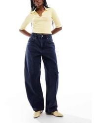 ASOS - High Waisted Barrel Leg Jeans - Lyst