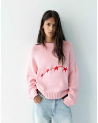 Pull&Bear - Pull à motifs étoiles - Lyst