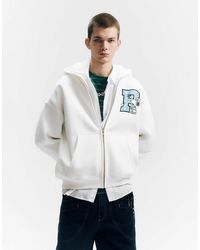 Pull&Bear - Sweat à capuche zippé à inscription peanuts - cassé - Lyst