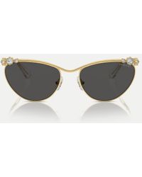 Swarovski - Occhiali Da Sole Cat-Eye Con Lenti Grigie - Lyst