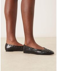 ASOS - Lachlan Eyelet Detail Chisel Toe Ballets - Lyst