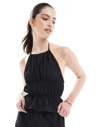 esmé studios - Esmee Exclusive Sheer Open Back Halter Neck Beach Top Co-ord - Lyst