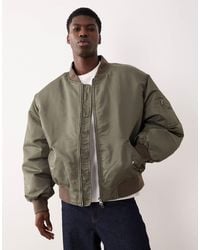 ASOS - Bomber oversize - kaki - Lyst