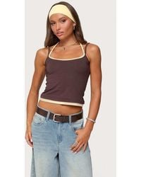 Edikted - Roya Layered Halter Tank Top - Lyst
