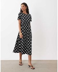 Threadbare - Jersey Short Sleeve Midi Dress - Lyst