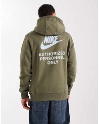 Nike - Hoodie Met Grafische Swoosh Print Op De Achterkant - Lyst