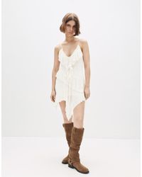 Pull&Bear - Vestito Corto Asimmetrico Con Volant - Lyst