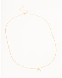 Lovisa - Collar Con Charm De Luna Creciente De Plata De Ley Chapado En Oro De - Lyst