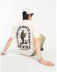 Dickies - Exclusivité asos - - badger mountain - t-shirt avec imprimé cactus au dos - cassé - Lyst