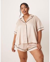 ASOS - – oversize-pyjama aus satin - Lyst
