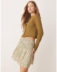 Glamorous - Shirred Rara Mini Skirt - Lyst