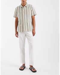 Blend - Cotton-linen Drawstring Waist Regular Fit Trousers - Lyst