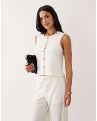 Jdy - Textured Waistcoat Co-ord - Lyst