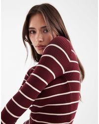 Pieces - Rib Knit Top - Lyst