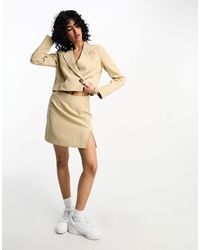 Vero Moda - Aware Tailored Slit Front Mini Skirt Co-ord - Lyst