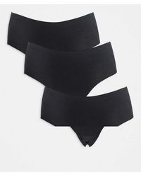 Vero Moda - Pack De 3 Braguitas Hipster Negras De - Lyst