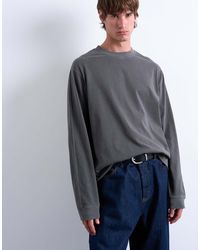 TOPMAN - Long Sleeve Oversized Raglan T-shirt - Lyst