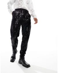 ASOS - Slim Scattered Sequin Suit Pants - Lyst