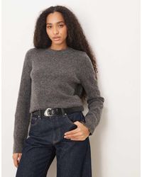 ASOS - Knitted Premium Wool And Alpaca Blend Fitted Top - Lyst