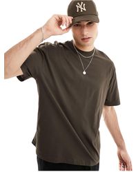 ASOS - T-shirt oversize - marron foncé - Lyst