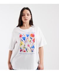 ONLY - Flower Graphic Print Oversized T-Shirt - Lyst