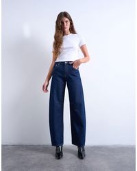 TOPSHOP - Barrel Mid Rise Jeans - Lyst