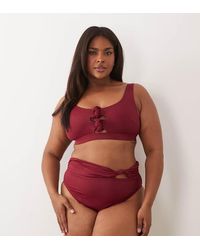 ASOS - Asos Design Curve Martina High Leg High Waist Bikini Bottom - Lyst