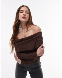 TOPSHOP - Off The Shoulder Jersey Top - Lyst