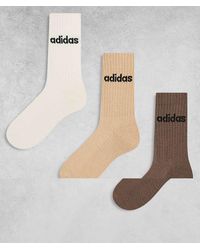 adidas Originals - Adidas Training 3 Pack Crew Socks - Lyst