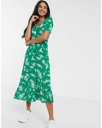 oasis crepe frill button dress