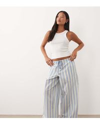 ASOS - Asos Design Petite Woven Stripe Pyjama Trouser - Lyst