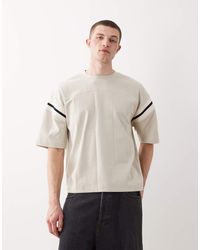 ASOS - Boxy Oversized T-shirt With Contrast Panel - Lyst