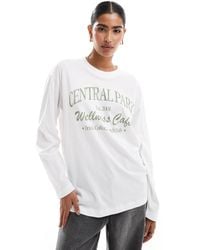 Hollister - Long Sleeve Oversized Dad Slogan T Shirt - Lyst
