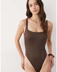 ASOS - Fuller Bust Lifting Square Neck Swimsuit - Lyst